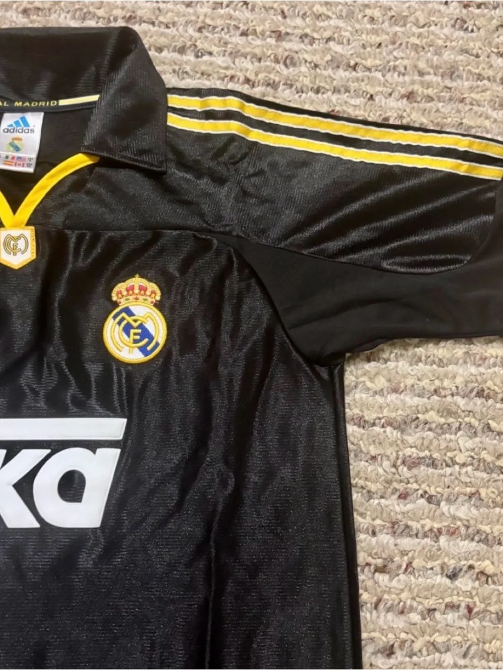 Adidas Real Madrid Black & Yellow Soccer Jersey